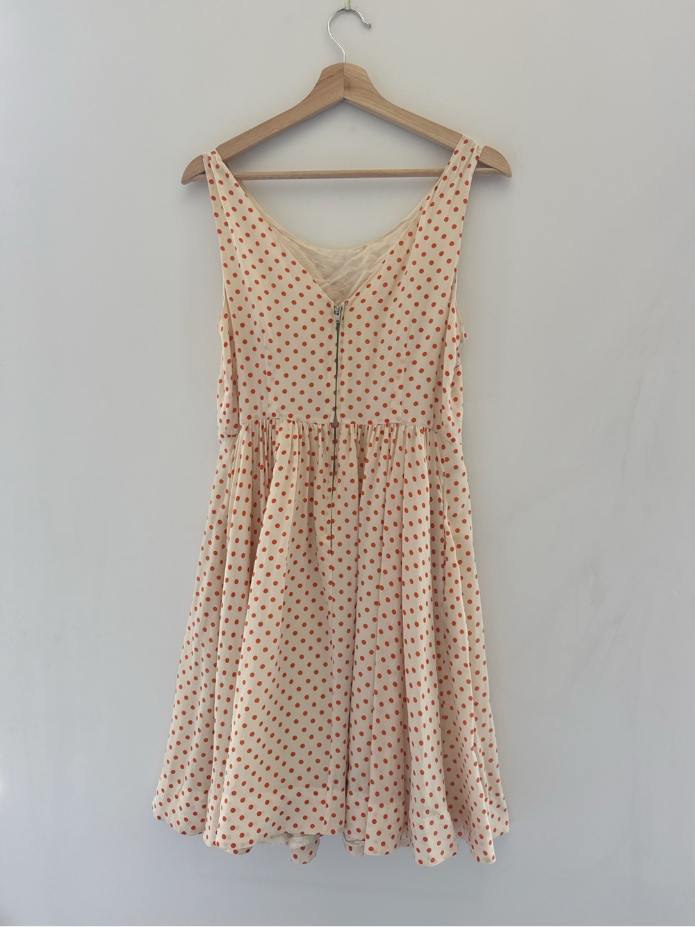 Moulinette Soeurs Midi Dress with Orange Polka Dots - Picture 6 of 6